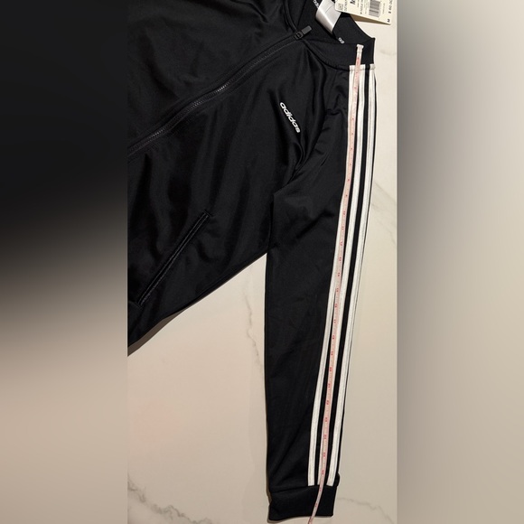 Adidas Womens Black Track Jacket Size M Dazzle DZ7657 NEW top Tricot full zip - Picture 7 of 8